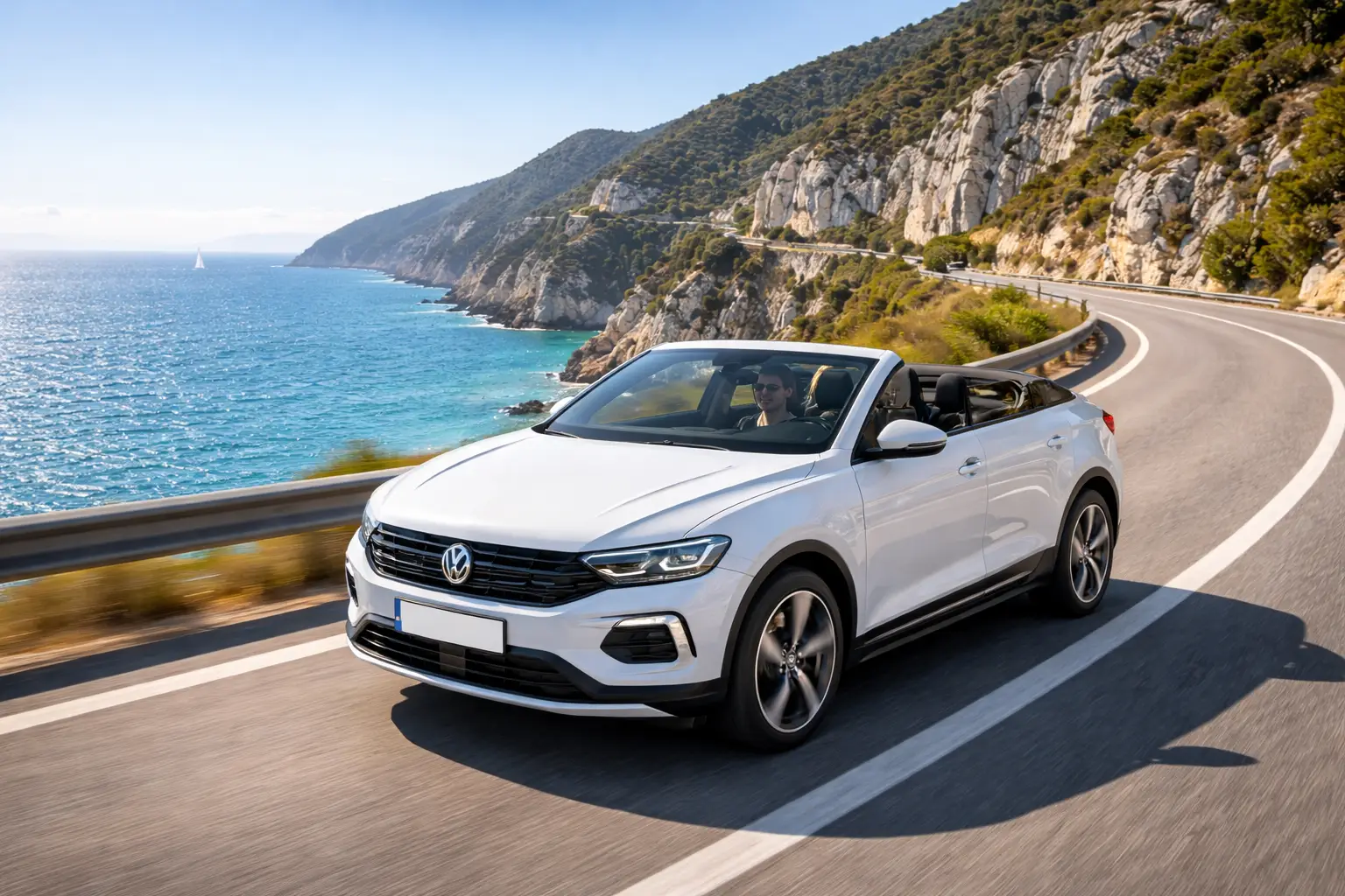 Cabrio Mietwagen fuer Kuestenfahrten ab Barcelona